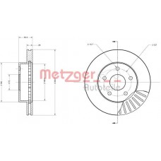 6110364 METZGER Гальмівний диск