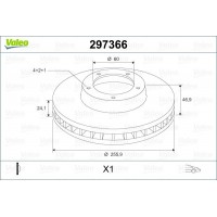 297366 VALEO Гальмівний диск