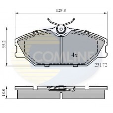 CBP0526 COMLINE КомплеК т гальмівних колодок, дискове гальмо