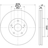 8DD 355 117-431 HELLA Гальмівний диск