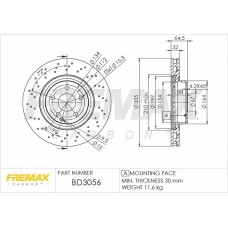 BD-3056 FREMAX Гальмівний диск