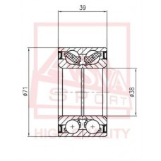 DAC38710039 ASVA Підшипник ступиці колеса