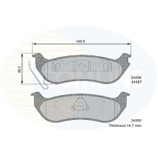 CBP36087 COMLINE Комплект гальмівних колодок дисковий гальм