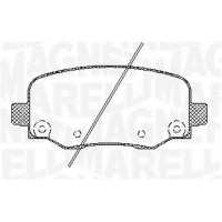 363916060805 MAGNETI MARELLI КомплеК т гальмівних колодок, дискове гальмо