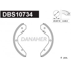 DBS10734 DANAHER Комплект гальмівних колодок
