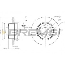 CD5316S BREMSI Гальмівний диск