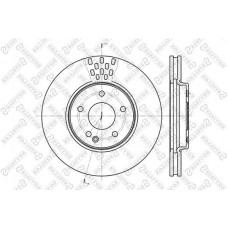 6020-3332V-SX STELLOX Гальмівний диск