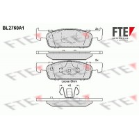 BL2760A1 FTE Комплект гальмівних колодок дисковий гальм
