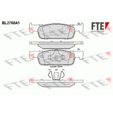 BL2760A1 FTE Комплект гальмівних колодок дисковий гальм