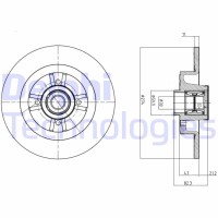 BG9030RSC DELPHI Гальмівний диск