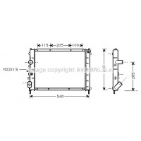 RTA2231 AVA QUALITY COOLING Радіатор охолодження двигуна