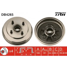 DB4265 TRW Гальмівний барабан