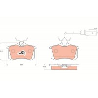 GDB1415 TRW Комплект гальмівних колодок дисковий гальм