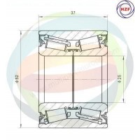 70-000035 MULTIPARTS Комплект підшипника ступиці колеса