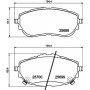 8DB 355 020-281 HELLA Комплект гальмівних колодок, дискове гальмо