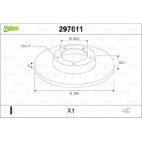 297611 VALEO Гальмівний диск