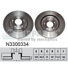 N3300334 NIPPARTS Гальмівний диск
