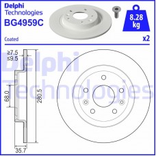 BG4959C DELPHI Гальмівний диск