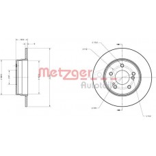 6110039 METZGER Гальмівний диск