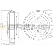 CR5598 BREMSI Гальмівний барабан