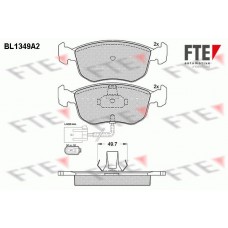 BL1349A2 FTE Комплект гальмівних колодок дисковий гальм