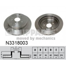 N3318003 NIPPARTS Гальмівний диск