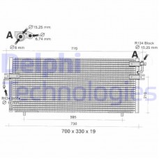 TSP0225350 DELPHI Конденсатор кондиціонера