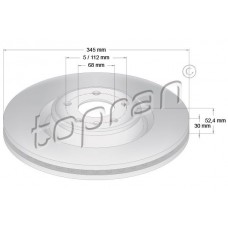 116 389 TOPRAN Гальмівний диск