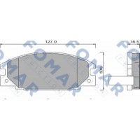 FO 486681 FOMAR Friction Комплект гальмівних колодок дисковий гальм