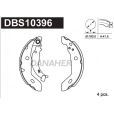 DBS10396 DANAHER Комплект гальмівних колодок