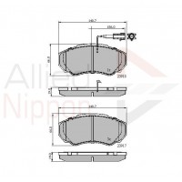 ADB11040 COMLINE Комплект гальмівних колодок дисковий гальм