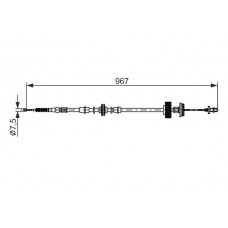 1 987 482 794 BOSCH Тросик, cтояночный тормоз