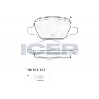 181501-703 ICER Комплект гальмівних колодок дисковий гальм