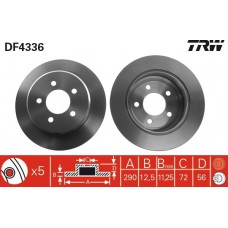 DF4336 TRW Гальмівний диск