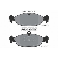 2054701 TEXTAR TEXTAR OPEL Гальмівні колодки пер.Astra 91-,Vectra 88-