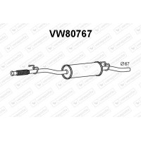 VW80767 VENEPORTE Середній глушник вихлопних газів