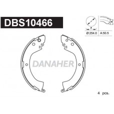 DBS10466 DANAHER Комплект гальмівних колодок