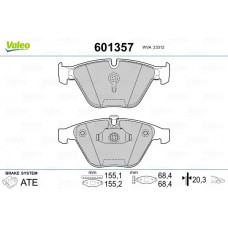 601357 VALEO Комплект гальмівних колодок дисковий гальм
