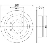 8DD 355 119-091 HELLA PAGID Гальмівний диск