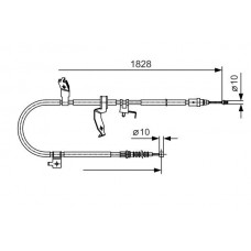 1 987 482 053 BOSCH Тросик, cтояночный тормоз