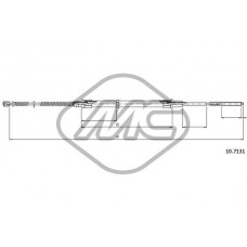 83729 Metalcaucho Тросик, cтояночный тормоз