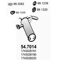 54.7014 ASSO Глушник вихлопних газів кінцевий