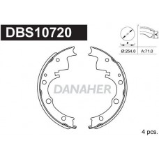 DBS10720 DANAHER Комплект гальмівних колодок