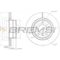 CD7549V BREMSI Гальмівний диск