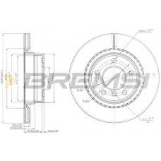 CD7549V BREMSI Гальмівний диск