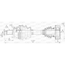DRS6421.00 OPEN PARTS Привідний вал