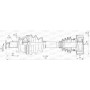 DRS6421.00 OPEN PARTS Привідний вал