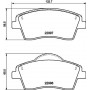 8DB 355 040-351 HELLA PAGID Комплект гальмівних колодок дисковий гальм