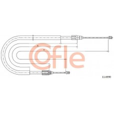 11.6590 COFLE Тросик, cтояночный тормоз