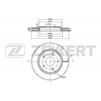BS-5505 ZEKKERT Гальмівний диск